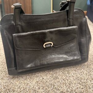 Chic Black Leather Shoulder Bag